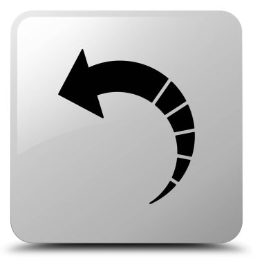 Geri ok simgesi Beyaz kare düğmesi