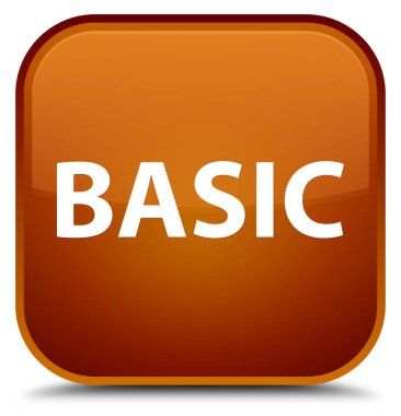 Temel özel kahverengi kare düğme