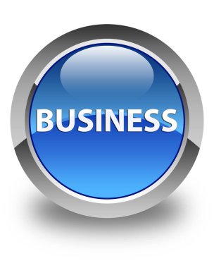 İş parlak mavi yuvarlak düğme