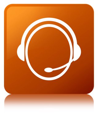 Müşteri Bakım Servisi simgesini kahverengi kare düğme