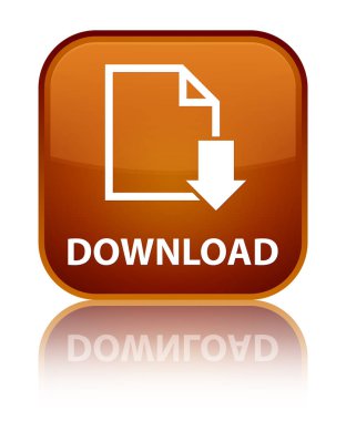 Download (Belge simgesi) özel kahverengi kare düğme