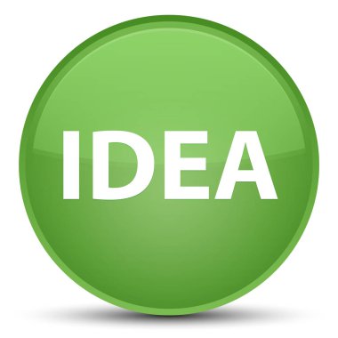 Fikir özel yumuşak yeşil yuvarlak düğmesi