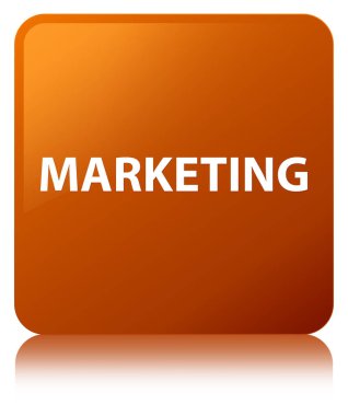 Pazarlama kahverengi kare düğme