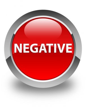 Negatif parlak kırmızı yuvarlak düğme