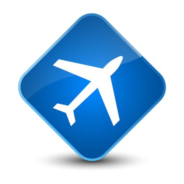 Uçak kutsal kişilerin resmi zarif mavi elmas düğme