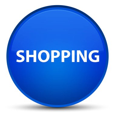 Özel mavi yuvarlak düğmeye alışveriş