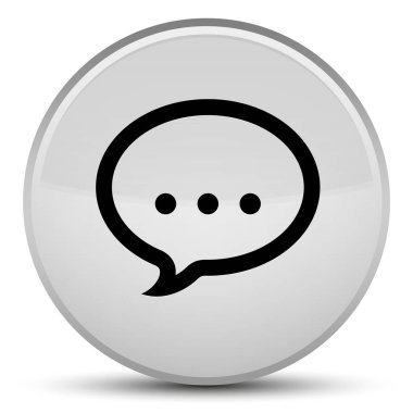 Konuşma simgesini özel beyaz yuvarlak düğmesi