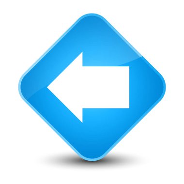 Geri ok simgesi zarif camgöbeği mavi elmas düğmesi