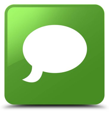 Sohbet simgesi yumuşak yeşil kare düğme