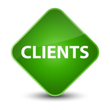 İstemciler zarif yeşil elmas düğmesi