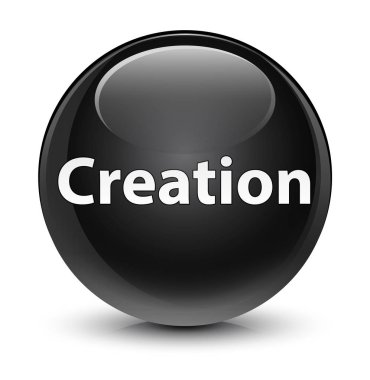 Oluşturma camsı siyah yuvarlak düğmesi