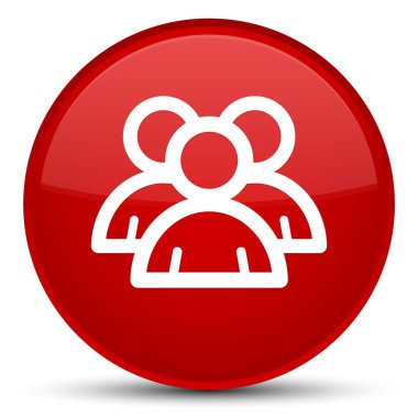 Grup simgesi özel kırmızı yuvarlak düğmesi