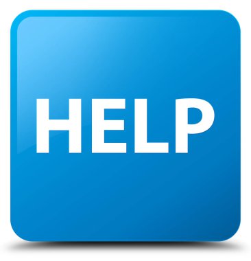 Camgöbeği mavi kare düğme yardım