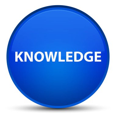 Bilgi özel mavi yuvarlak düğmesi