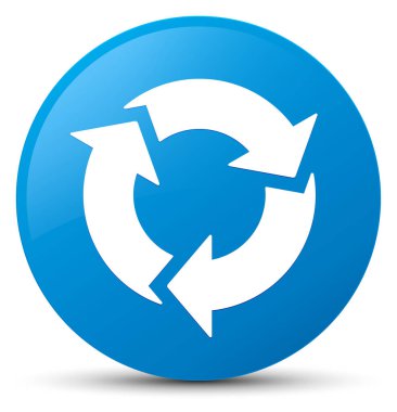 Simgesi mavi düğme mavi Yenile