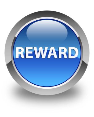 Ödül parlak mavi yuvarlak düğme