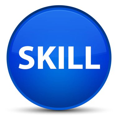 Beceri özel mavi yuvarlak düğmesi