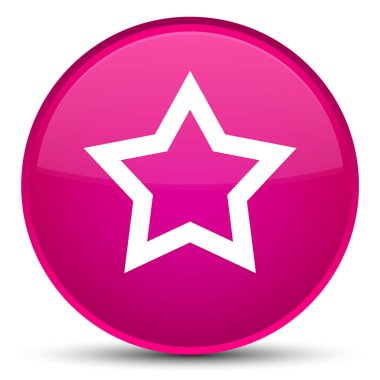 Yıldız simgesi özel pembe yuvarlak düğmesi