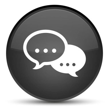 Konuşma balonu simgesini özel siyah yuvarlak düğmesi