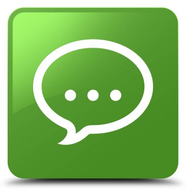 Konuşma kutsal kişilerin resmi yumuşak yeşil kare düğme