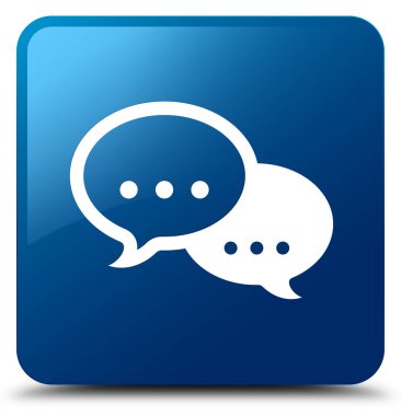 Konuşma balonu simgesini mavi kare düğme