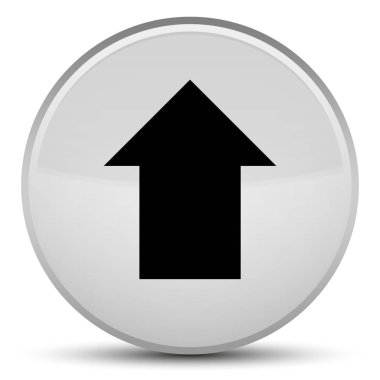 Ok simgesini özel beyaz yuvarlak düğmesini upload