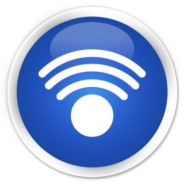 WiFi simge sigorta primi mavi yuvarlak düğmesi