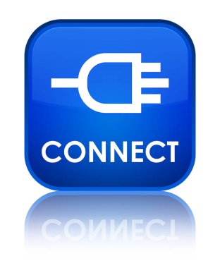 Özel mavi kare düğme bağlanmak