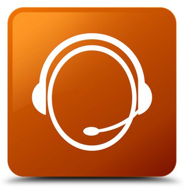 Müşteri Bakım Servisi simgesini kahverengi kare düğme