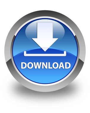 Parlak mavi yuvarlak düğme download