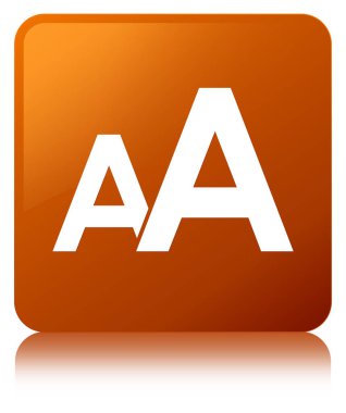 Yazı tipi boyutu kutsal kişilerin resmi kahverengi kare düğme