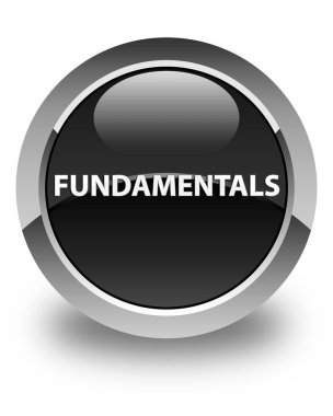 Temelleri parlak siyah yuvarlak düğme