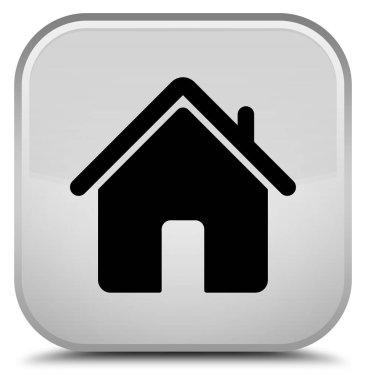 Ev simgesini özel beyaz kare düğme