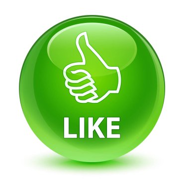 Düğme gibi cam gibi yeşil yuvarlak