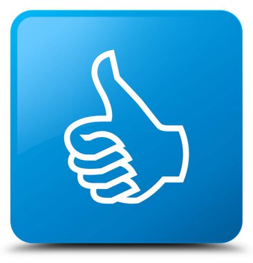 Simge camgöbeği mavi kare düğmesinin