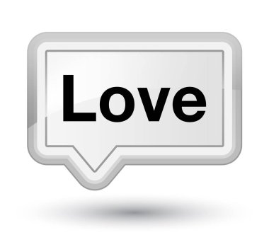 Aşk baş beyaz bayrak düğmesini