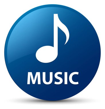Müzik mavi yuvarlak düğmesi