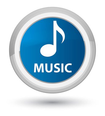 Müzik ana mavi yuvarlak düğmesi