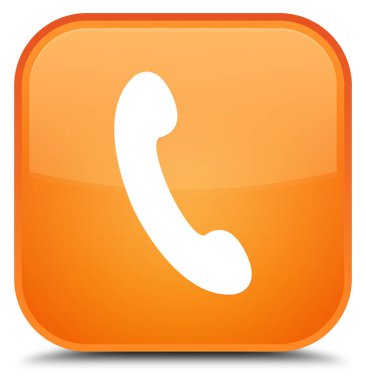 Telefon simgesini özel turuncu kare düğme