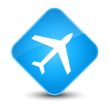 Uçak kutsal kişilerin resmi zarif camgöbeği mavi elmas düğme