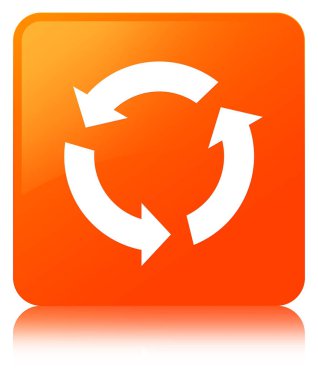 Yenile simgesi turuncu kare düğmesi