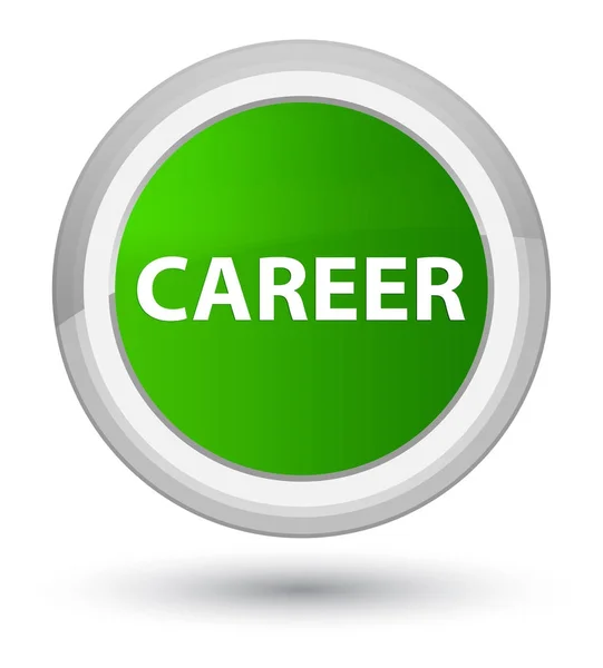 Career prime green round button — Stock Photo, Image