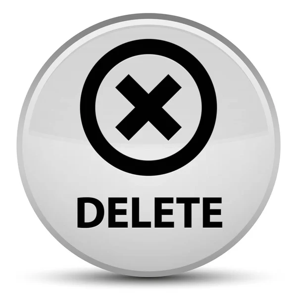 Delete special white round button — Stock Photo, Image