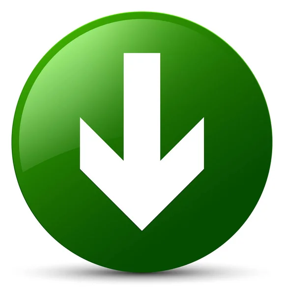 Download arrow icon green round button — Stock Photo, Image