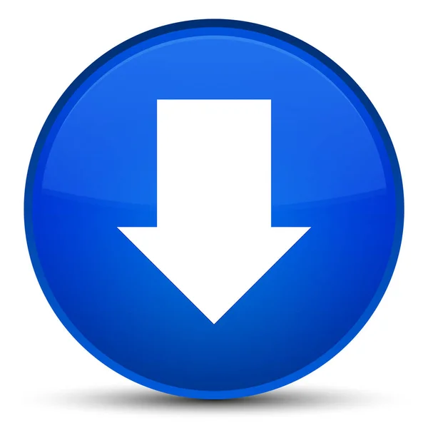 Специальная синяя круглая кнопка со стрелкой — стоковое фото