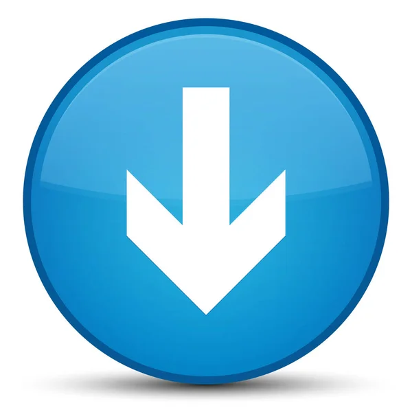 Baixar ícone de seta especial ciano azul botão redondo — Fotografia de Stock