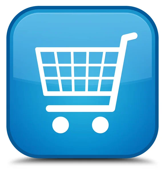 Ecommerce icon special cyan blue square button — Stock Photo, Image