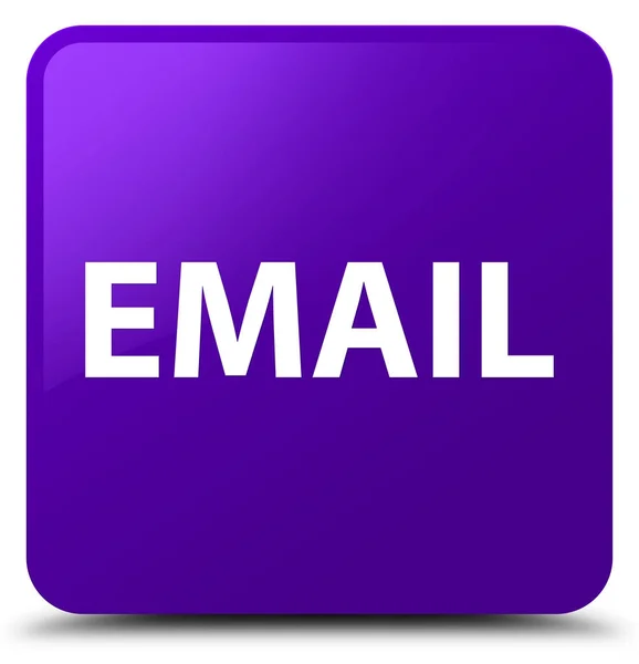 E-mail roxo botão quadrado — Fotografia de Stock