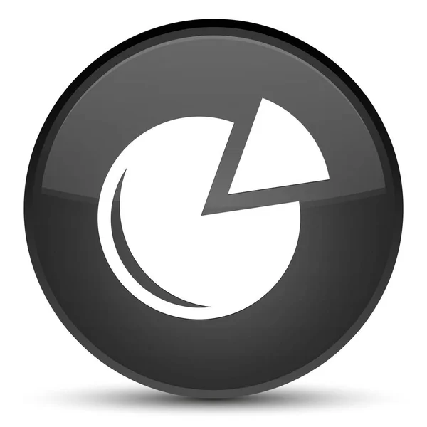 Gráfico ícone especial preto botão redondo — Fotografia de Stock