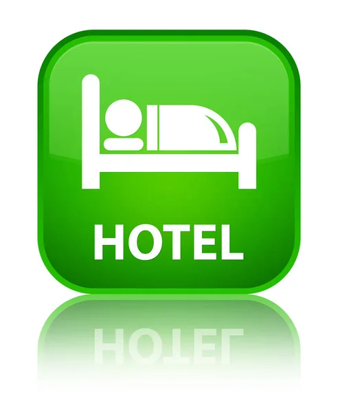 Hotel speciale groene vierkante knop — Stockfoto